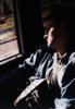 Joe McMahan, mo-bile in recharge mode with a friend. The Road -- Fall '97